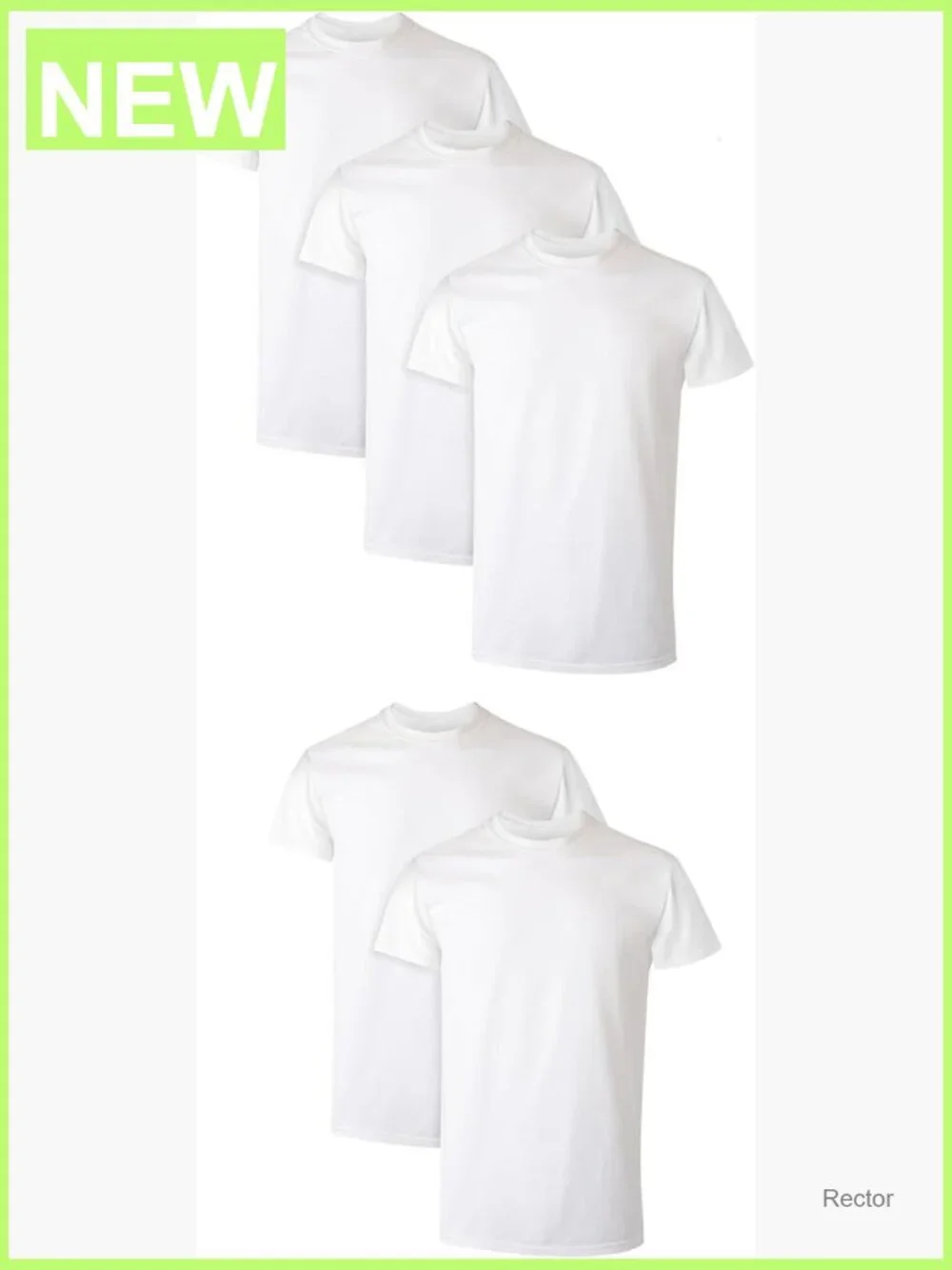 Moisture-Wicking Crewneck Undershirts 5-Pack Comfort Cool